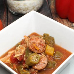 Low Carb Chicken and Sausage Gumbo