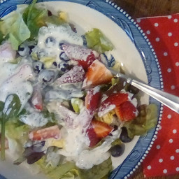 Low Carb Chicken & Berry Salad with Homemade Poppyseed Dressing