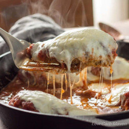 Low Carb Chicken Parmesan in a Skillet