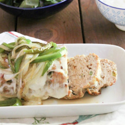 Low Carb Chicken Philly Cheesesteak Meatloaf