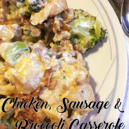 Low Carb Chicken, Sausage and Broccoli Casserole