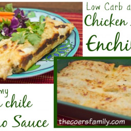 Low Carb Chicken Spinach Enchiladas