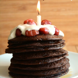 Low Carb Chocolate Cake Pancakes