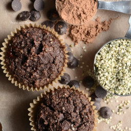 Low Carb Chocolate Hemp Protein Muffins