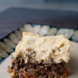 Low-Carb Comfort Food -- Shepherd's Pie with Roasted Veggies (grain & dairy