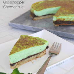 Low Carb Grasshopper Cheesecake