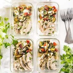 Low Carb Greek Chicken Meal Prep Bowls Recipe