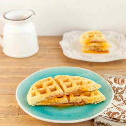 Low Carb Ham Cheese Stuffed Waffles