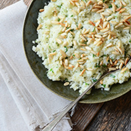 Low-Carb Herbed Cauliflower “Rice” with Pine Nuts {Paleo}