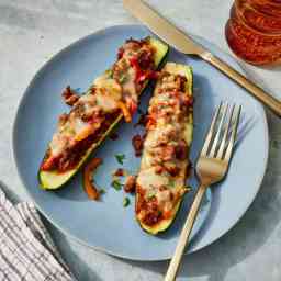 Low-Carb, High-Protein Ground Turkey Zucchini Boats