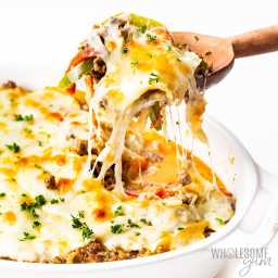 Low Carb Keto Philly Cheesesteak Casserole Recipe