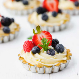 Low-Carb, Keto Tarts With Berries And Mascarpone Cream