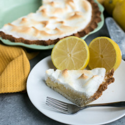 Low Carb Lemon Custard Pie with Meringue