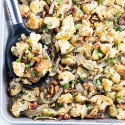 Low Carb Paleo Cauliflower Stuffing Recipe for Thanksgiving