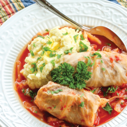 Low-Carb Paleo Stuffed Cabbage Rolls with Tomato Sauce {Oven, Slow Coker &a