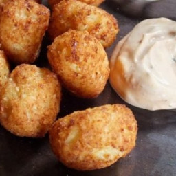 Low Carb Parmesan Tater Tots with Chipotle Dipping Sauce