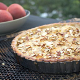 Low Carb Peach Almond Tart with Low Carb Almond Flour Crust