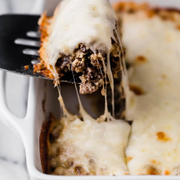 Low-Carb Philly Cheesesteak Casserole
