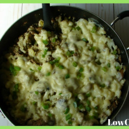 Low Carb Philly Cheesesteak One Skillet Dinner