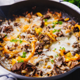 Low Carb Philly Cheesesteak Skillet 