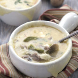 Low-carb Philly cheesesteak soup