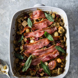 Low-Carb Pork, Sage and Bacon Stuffing