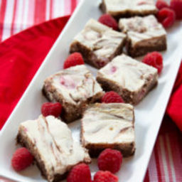 Low-carb raspberry cheesecake swirl brownies