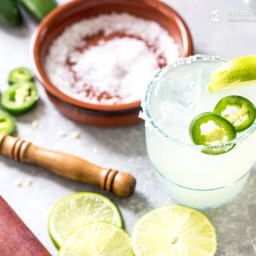 Low-Carb Spicy Margarita Cocktail