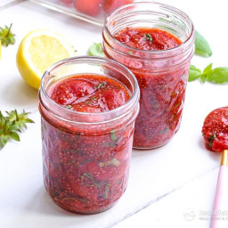 Low-Carb Strawberry and Basil Chia Jam