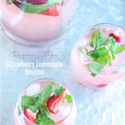 Low Carb Strawberry Lemonade Mojitos