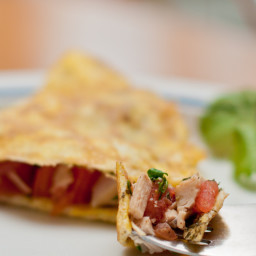 Low Carb Turkey and Tomato Omelet