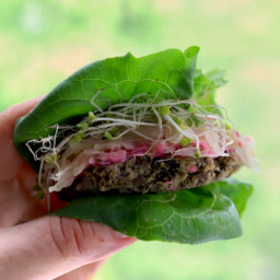 Low Carb Vegan Mushroom Burgers (gluten-free, soy-free, high-protein)