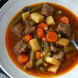 Low Carb Vegetable Beef Soup {keto, paleo, whole30}