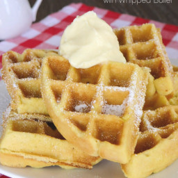 Low Carb Waffles with Whipped Butter