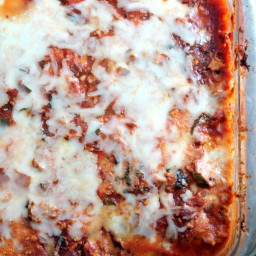 Low Carb Zucchini Lasagna with Spicy Turkey Meat Sauce