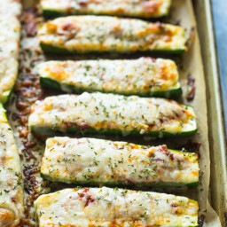 Low-Carb Zucchini Pizza Boats (VIDEO)