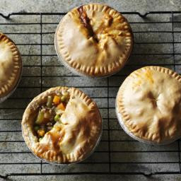 Low-fat beef and potato pies