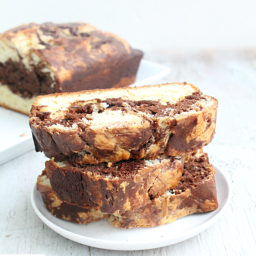 Low Fat Chocolate Marble Loaf Cake