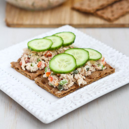 Low-Fat Salmon Salad Sandwich Recipe with Capers