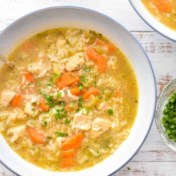 Low FODMAP Instant Pot Chicken and Rice Soup (Gluten-Free, Dairy-Free)