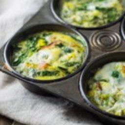 Low Fodmap Smoked Salmon and Spinach Frittata Cups