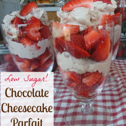 Low Sugar Chocolate Cheesecake Strawberry Parfaits