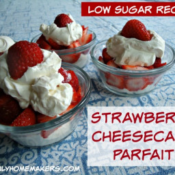 Low Sugar Strawberry Cheesecake Parfait (With a To-Go Option)