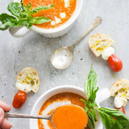 Luscious Carrot Tomato Basil Soup