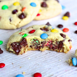 M and M Chocolate Chip Pudding Cookies