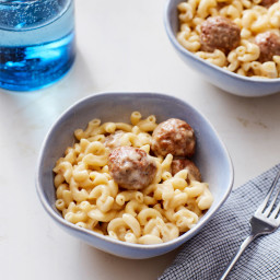Mac and Cheese and Meatballs