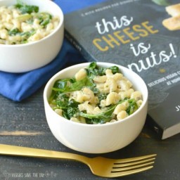 Mac and Cheese with Garlic Spinach