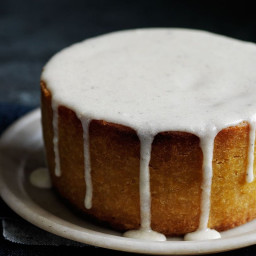 Macadamia and orange cake with burnt butter icing
