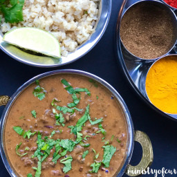Madras Lentils/Daal Makhani with Brown Rice - Instant Pot