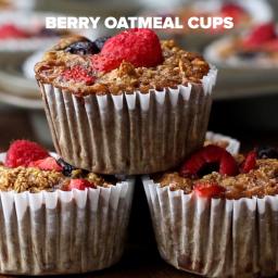 Make-Ahead Berry Oatmeal Cups Recipe by Tasty